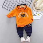 S&uuml;gissed beebiriided lapsed poisid t&uuml;drukud spordikirjad kapuutsid P&uuml;ksid 2tk/komplekti V&auml;ikelaste aktiivsed riided imikute ja laste dressid 100cm oranž