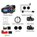 Juhtmevaba sisetelefon LCD-ekraan Mitme stseeni segatud muusika jagamine Kahetuumaline Veekindel Mootorratta kiivri peakomplekt