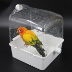Bird Bath Multifunction Lightweight Birdcage Accessories 3 in 1 Parrot Shower for Parakeets
