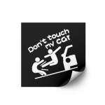 Naljakas auto kleebis &Auml;ra puutu mu autot! - Peegeldav hoiatuskleebis Kung Fu kujundusega (14 cm) 14*13cm, 1PC must