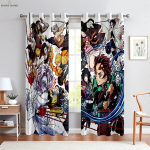 Anime Multikas Jaapani Koomiksiga Tr&uuml;kitud Kardinad Sobivad Magamistuppa Elutuppa &Uuml;hiselamusse &Otilde;ppetoa Dekoratiivsed Kardinad 2 T&uuml;kki W50xH140(CM)x2PCS&Rod pocket gray