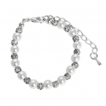 Lady k&auml;ev&otilde;ru Faux Pearl s&auml;delev kividekooriga reguleeritav randmekett pikendatud ketiga A