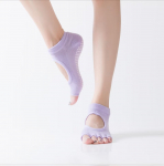 1 paar sokke varbata libisemiskindlad sokid L&uuml;hikesed tantsusokid Naiste k&auml;epide Avatud Selg Sport Jooga Barre Anti 23-25CM must