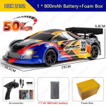 Uus 1:18 Racing Drift kaugjuhtimispuldiga auto 2,4G nelikvedu 50 km/h kaugjuhtimispult Kiire v&otilde;idus&otilde;idu elektriline sportauto laste m&auml;nguasja kinkemudel 1 battery must