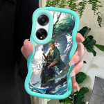 V&auml;rvitud muster Big Wave Edge pehme silikoon materjal Macaron telefoni &uuml;mbris p&otilde;rutuskindel kaitsev kummist &uuml;mbris OPPO Reno Realme jaoks OPPO A20 sinine