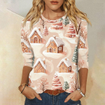 Naistele m&otilde;eldud 3/4 varrukatega s&auml;rgid Graafilised t-s&auml;rgid Pluusid, vabaaja topid Pullover XXL roheline