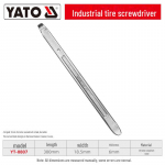 YATO Tire Repair & Pry Bar Tool for Cars & Motorcycles 300mm YT-0807