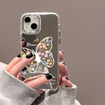 Mobiiltelefoni&uuml;mbrised iPhone 11 13 XR 15 Pro Max 12 14 Pro Max &uuml;mbris iPhone 16 XS Max Mirror kaitse&uuml;mbris Peegel peen multikas veekindel iPhone 11 Pro Max h&otilde;be