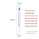 Hand-Push Graduated Industrial Glue Syringe, Screw-Mouth, 3ml-200ml