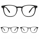 HUSTLR Lenskart Nagu N&auml;htud Shark Tankis | Nulltugevus Sinise Valguse Filter | Must T&auml;is&auml;&auml;rega Ruudukujuline | Meestele ja Naistele | Keskmine | LB E14058 (Pakis 3)