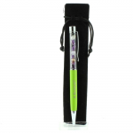 Pierres et Min&eacute;raux. Stylo min&eacute;raux Charo&iuml;te de Russie. Couleur Vert pomme.