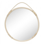 Malo miroir &Oslash;50cm naturel rotin.