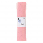 Tissu double gaze de coton 50 x 130 cm - 130 g / m&sup2; - Saumon et hot foil