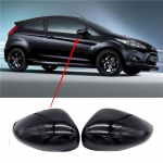 1 paar must vasak parem auto tiibpeegli tagurduspeegli kate korgi viimistluskate sobib Ford Fiesta Mk7 2008-2017 jaoks Black