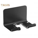 F&ouml;&ouml;nihoidik Seinale kinnitatav hoiurest juuksesirgendaja-kuivati ​​jaoks Lihtne paigaldada Vannitoa korrastaja riiulid Traadist riidepuu korralikuks hoiustamiseks hall