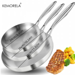 2/3 tk praepann 22/24/26/28CM 304 roostevabast terasest 2MM paksusega wok-pann 5-kihiline teras toiduklassi mittenakkuvad pannid keetmispoti jaoks