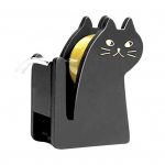 Lauapealne teibidispenser Puidust kassi kujuline kleeplindi dispenser kingituste pakkimiseks Teibirulli hoidja kontorisse, koju, kooli pruun