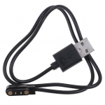 Universaalne magnetiline 2 kontaktiga 4 mm vahega randmepaelte laadimiskaabel nutikella jaoks must