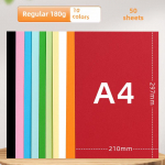 Yuanhao Lasteaed K&auml;sitsi valmistatud v&auml;rviline kartong &ndash; Valge, Must, Roheline, Sinine, Roosa, 230g A4