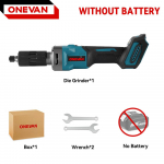 ONEVAN 2000W harjadeta elektriline sirge lihvmasin 35000 RPM 6mm juhtmeta 4 k&auml;iku reguleeritav lihvimine P&ouml;&ouml;rlevad t&ouml;&ouml;riistad Makita 18v akule Without Battery