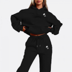 Naiste kapuutsiga dressipluusid Kaheosalised komplektid Mood Hawaii Kookospuu Prindiga Pullover Dressip&uuml;ksid 2-osaline komplekt Pusad P&uuml;ksid &Uuml;likond XL