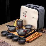 Hiina Kung Fu teekomplekt Liivakeraamiline teekannu komplekt Travel Kong Fu teekomplekt Gift portselanist lilla liivapoti infuser keraamiline teekomplekt