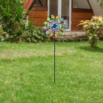 Wind Sculpture Spinners Windmill Birthday Gifts Art Iron 55 inch Tall Lawn Ornament for