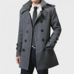 Meeste korea stiilis villane trenchcoat, Briti slim fit, kahekordse n&ouml;&ouml;pimisega, keskmise pikkusega, S&uuml;gis/Talv 2022 XL