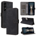 Klappkaas Sony Xperia 1 VII jaoks PU nahast t&auml;iskaitse [RFID blokeerimisega] p&otilde;rutuskindel vastupidav retro telefonikott for Sony Xperia 1 VII must