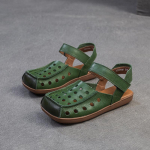 Johnature Hingavad Tasase P&otilde;hjaga Mugavad Ehtsad Nahast Sandaalid Retro T&ouml;&ouml;le K&auml;imiseks Veisenahast Naiste Kingad 35