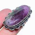 Green Fluorite Handmade 925 Sterling Silver Jewelry Ring Size 9 c1w39