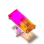 Bi-Color Tourmaline Handmade 925 Sterling Silver Jewelry Ring Size 8 j8v21