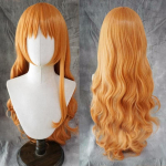 Professionaalne t&auml;iskasvanutele m&otilde;eldud Nami Cosplay parukas 75 cm pikk lokkis laineoranž kuumakindel s&uuml;nteetilised juuksed Anime EVA naiste t&uuml;drukute parukad + paruka m&uuml;ts One Size