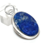 Natural Lapis Lazuli Gemstone 925 Sterling Silver Jewelry Pendant 1.85 t7d43