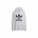 Adidas Originals Trefoil Huppar Klassikaline Trefoil Prindiga Pullover Pikkade Varrukatega Dressipluus Naiste hupparid Valge HN8329 XS