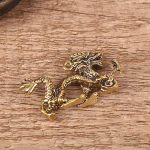 1 tk massiiv messingist Zodiac Dragon v&auml;ike kuju lauaarvuti Feng Shui kaunistus