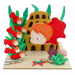 Sankei Studio Ghibli Mini: Ponyo ja &otilde;ed M&otilde;&otilde;tkavav&auml;line paberist mudel MP07-37