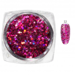 1g Tips Kleebised Akr&uuml;&uuml;l 3D Glitter Segav&auml;rvilised litrid Manik&uuml;&uuml;r DIY One Size