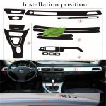 05-12 BMW 3. seeriale E90 E92 E93 Salongi liistude kleebised 5D s&uuml;sinikkiust stiilis