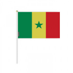 Drapeau - S&eacute;n&eacute;gal - Mini Drapeau - 14 x 21 cm - Pol&uuml;ester - L&eacute;ger et robuste