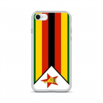 Coque pour iPhone - PIXELFORMA - iPhone 7 - Drapeau du Zimbabwe - Design l&eacute;ger - Silikoonist supp
