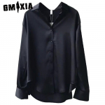 GMXIA naistemood vabaaja &uuml;hev&auml;rvilise tr&uuml;kiga pikkade varrukatega POLO kaelusega pluusid ja s&auml;rgid S valge