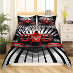 Ralliauto Kuningas Kuninganna Tekikate Poisid &Auml;&auml;rmusspordi Voodipesukomplekt 3D Lahe Spidomeeter Tekikate Pehme Pol&uuml;ester Tekikate EU single(135x200cm)