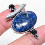 Natural Sodalite, Spinel Gemstone 925 Sterling Silver Jewelry Pendant 1.85 r3a33