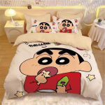 Armas Crayon Shin chan, Mikrokiust Voodipesukomplektid, Laste Voodikatte kate T&otilde;mblukuga Toakujundus Tekikate Teismelistele t&auml;iskasvanud 140x210cm