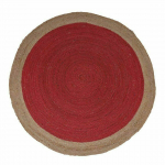 Džuudist &uuml;mmargune vaip naturaalne k&auml;sitsi valmistatud vaip igale ruumile rustikaalne dekoor igale ruumi alale 60 cm x 60 cm(2x2feet) punane/beež