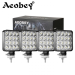 4x 48W t&ouml;&ouml;valgusti -Aeobey &ndash; 48w 16 LED t&ouml;&ouml;valgusti 4x4 maastikuautole SUV ATV traktorile paadile veoautodele ekskavaatorile 12V 24V