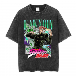 Jaapani Anime Jojo Bizarre Adventure T-s&auml;rk Kakyoin Noriaki Manga Graafiline T-s&auml;rk Mehed Naised Mood Vintage Pesitud Vabaaja T-s&auml;rgid S