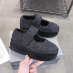 Korterid Suede Naiste Mary Janes Kingad Platvorm Mood Kingad Naine 2025 Trend S&uuml;gis Uus K&otilde;ndimine Mugavad Kingad Kleit Zapatos Daamid 35 tumehall v&auml;rv