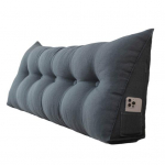 Voodipeatsipadi k&uuml;ljetaskuga Linane Kolmnurkne Voodipeatsi Kiilpadi Voodi Tugipadi &Otilde;la Selja V&ouml;&ouml;koha Toetuseks &Uuml;hiselamu Kodu Magamistuba 80cm